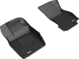 Audi A8L Floor Mats - Front - 3D MAXpider - KAGU Series - Black - `19-`20 Audi A8L Floor Mats - Front - 3D MAXpider - KAGU Series - Black - `19-`20